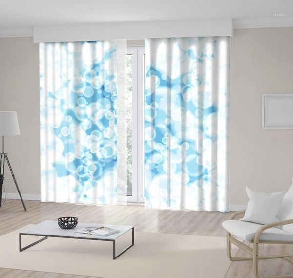 

curtain bubbles blurred sunny day magical holiday celebrating theme art printed blue white1
