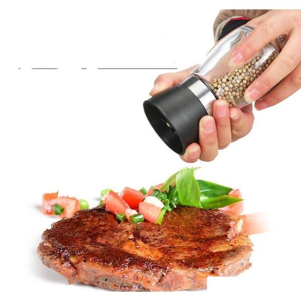 

manual glass pepper salt spice grinder mill hand pepper herb jllmph dayupshop