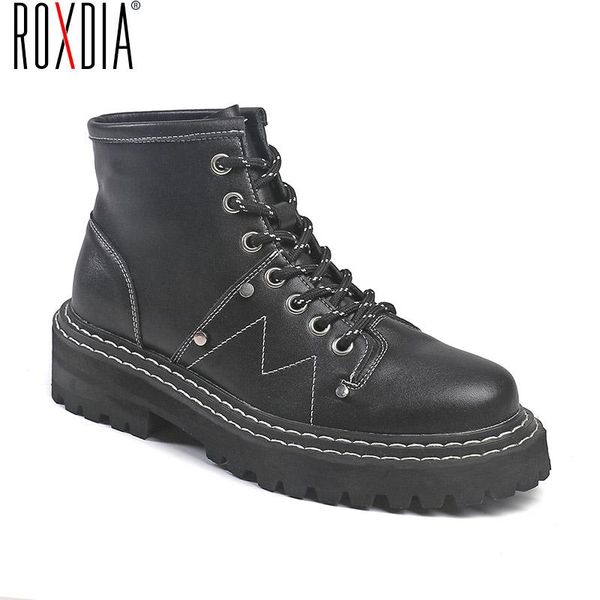 

boots roxdi boutique fashion women's high leather retro shoes rxm638, Black