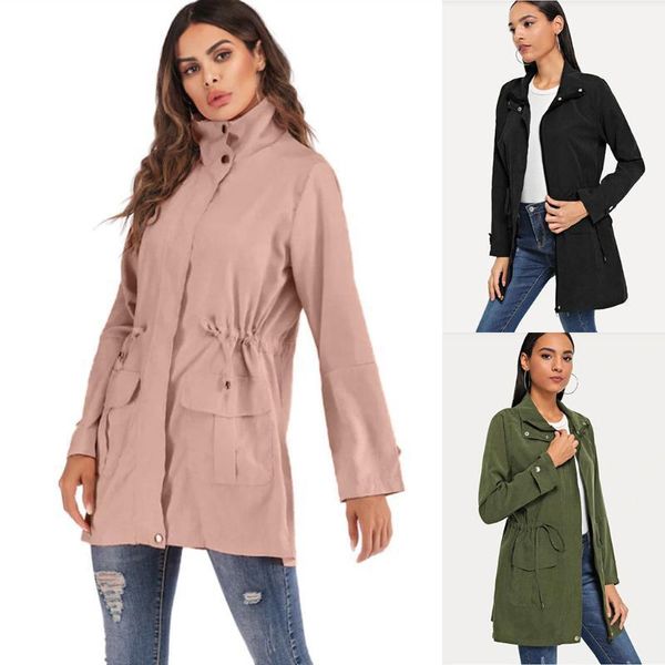 

fashion women high collar long sleeve body sculpting slim jumpsuit w8221, Black;brown