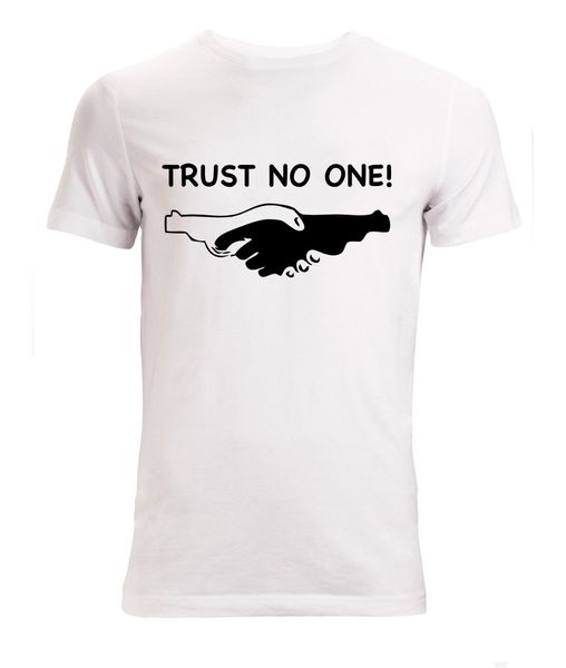 

new fashion cool casual trust no one hand gun slogan art woman's available white summer sport hooded sweatshirt hoodie t shirt