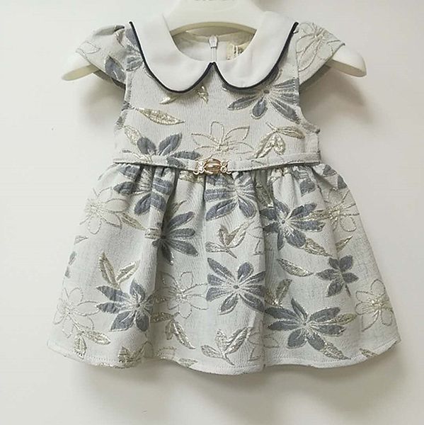 

мода горячей продажа нового отворот жаккардового цветок дизайн платье принцессы девочки платье партии юбка платье девушка, Red;yellow