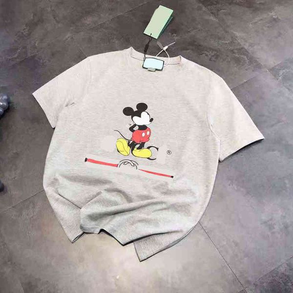 

2022 factory wholesale new high version summer fashion ancient standing printing age reducing leisure cartoon breathable couple short sleeve, White