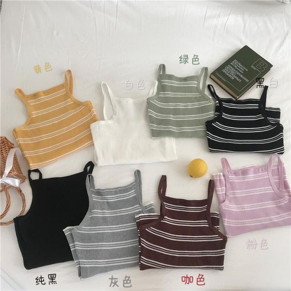 

8 colors mihoshop ulzzang korean korea women fashion clothing basic stripe casual preppy camisole1, Black;white