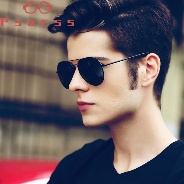 

psacss pilot polarized sunglasses men women alloy frames classic designer sun glasses male driving fishing uv400, White;black
