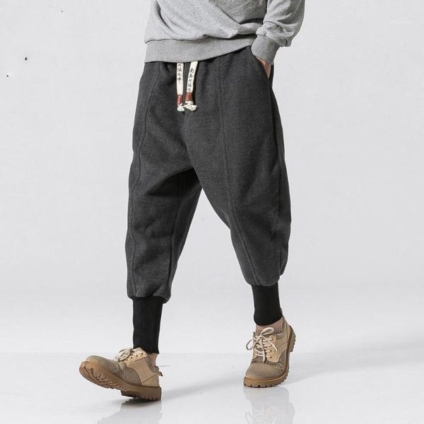 

aprilmomo hip hop tactical pant man 2020 elastic waist solid harem sweatpants streetwear oversize jogger men trousers black1, Black