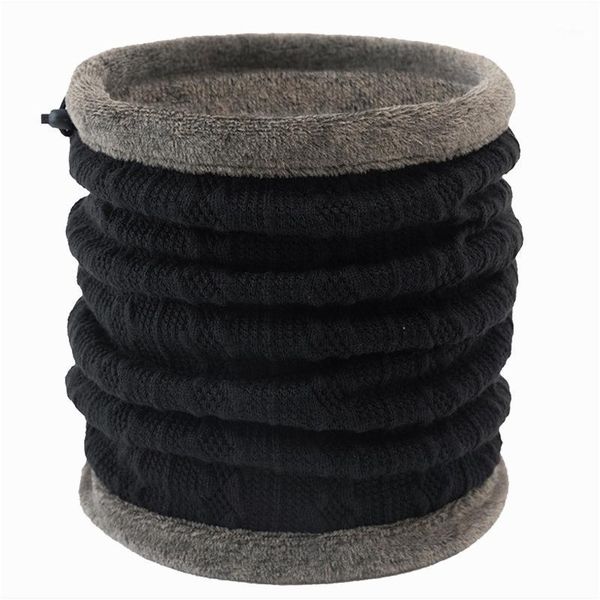 

cycling caps & masks winter neck warmer thermal fleece scarf ring scarves ultimate retention neckchief thicken windproof gaiter1, Black