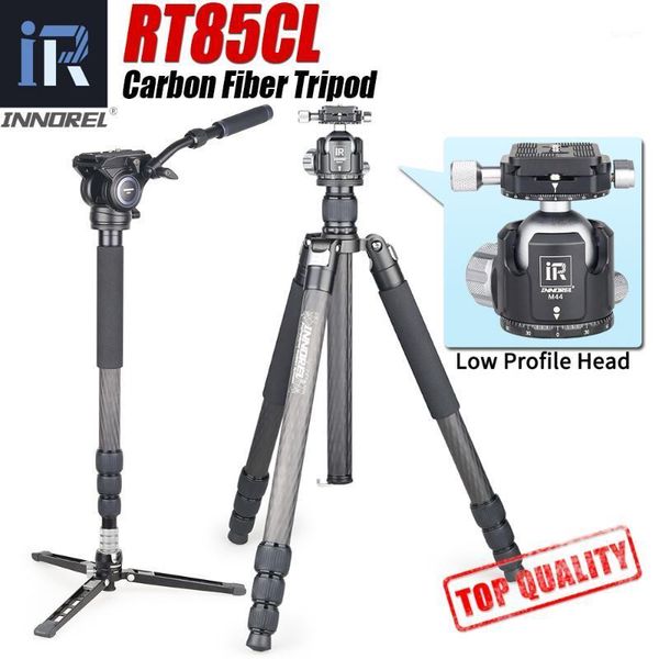 

rt85cl 10 layers carbon fiber professional tripod monopod for dslr camera with double panoramic low gravity ball head video head1