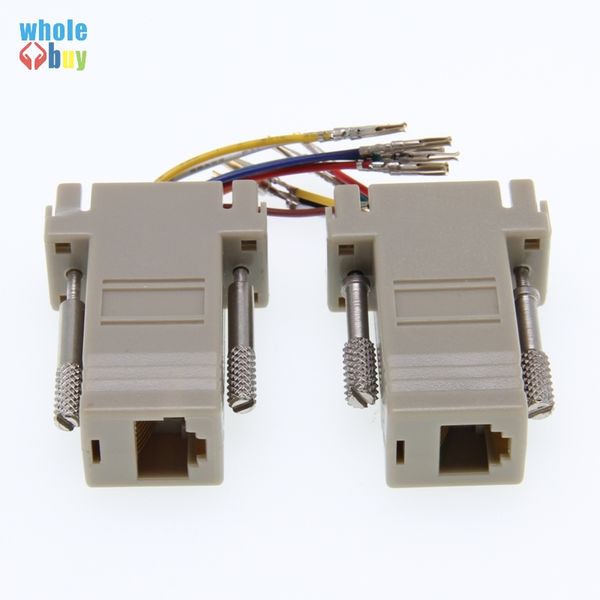 

100шт / серия db9 female для rj12 rj45 женский db9 для rj45 db9 для rj12 адаптер для подключения к компьютеру 9-контактный разъем последоват
