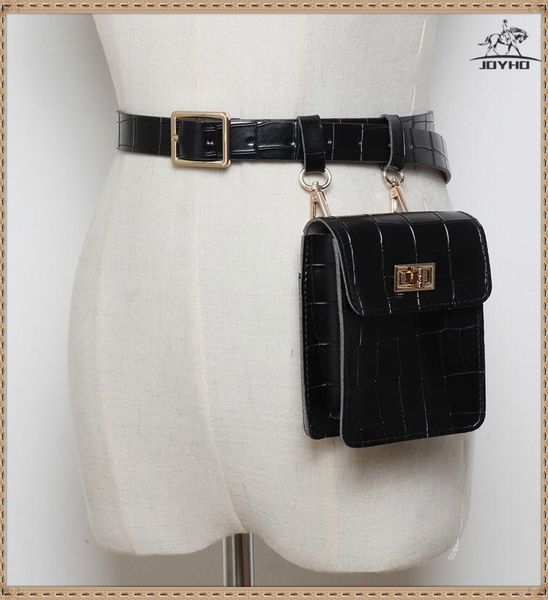 

waist bags fashion alligator belt pack bag leather fanny pouch women handbag belly bum chest purse mobile