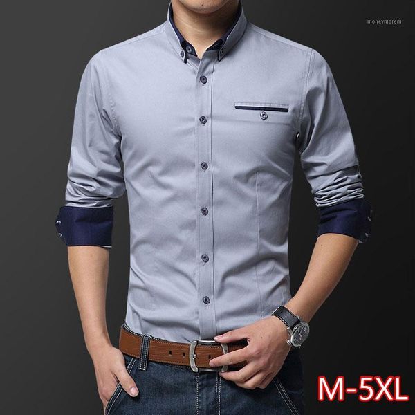 

casual social formal shirt men long sleeve shirt business slim office male cotton mens dress shirts white 4xl 5xl1, White;black