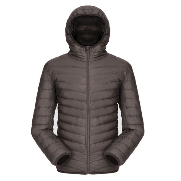 

2021 new 8xl 9xl 10xl men's jacket ultra light down men lightweight feather hooded warm portable winter coat qb3h, Black