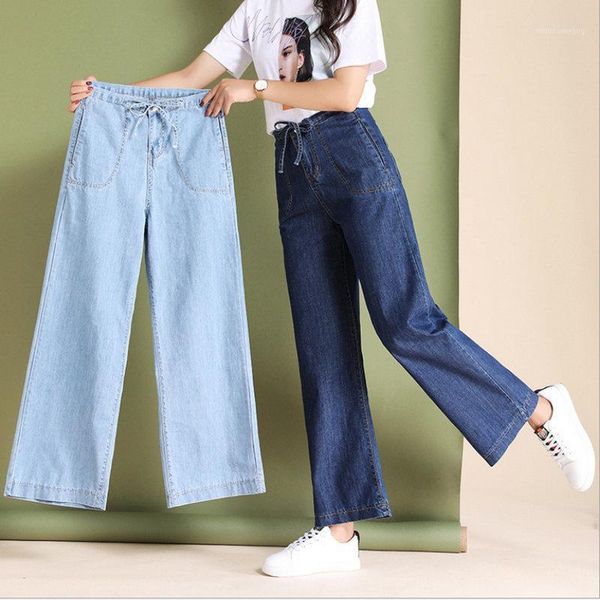 

2020 new style fashion woman casual straight jeans 11891, Blue