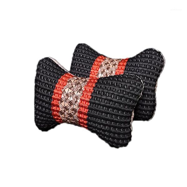 

universal headrest car neck pillow ice silk car bone rest cushion small head pillow for interior accessories1