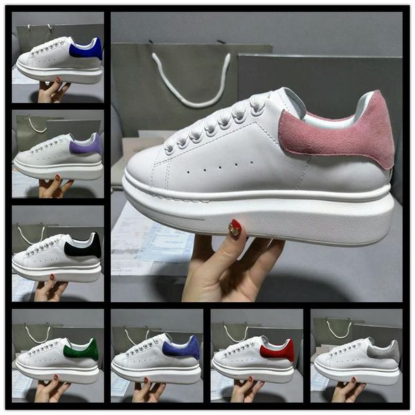 

a1 iduzi mens womens blue velet back platform sneakers white genuine leather trainers comfort pretty girl wholesale style casual, Black