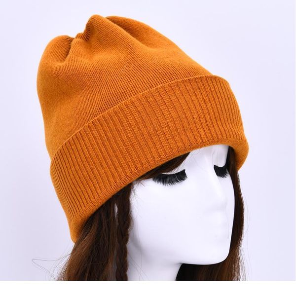 

winter hat beanie plain knitted autumn winter warm cashmere soft slouchy skull caps beanies men women str qyluvc, White