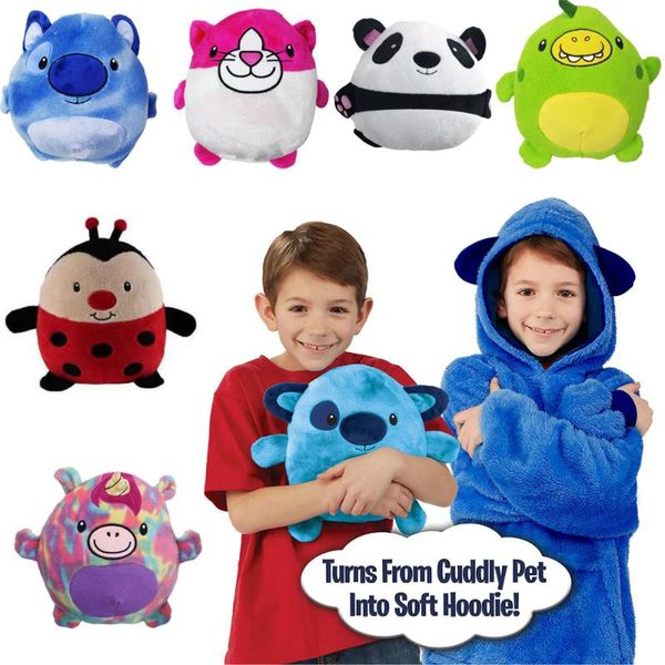 

blankets pets hoodie blanket for kids oversized children's sweatshirt pet shaped wearable fleece winter christmas gift