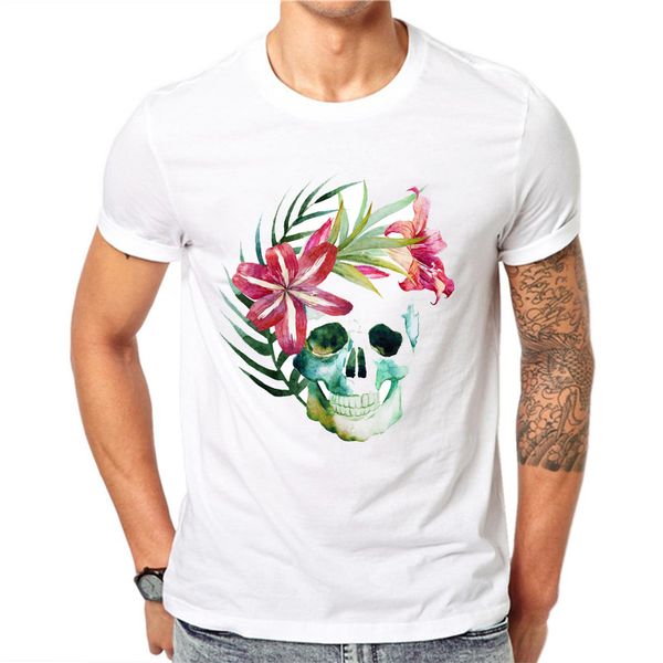 

sport lettbao funny 3d effect skull design men's t shirt spring and summer casual novelty cool t-shirt boy cool hipster printed