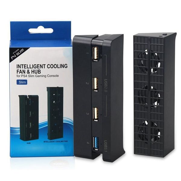 

for ps4 slim super accessories kit cooling fan + for ps4 slim usb hub ( usb 3.1 2.0 ) playstation 4