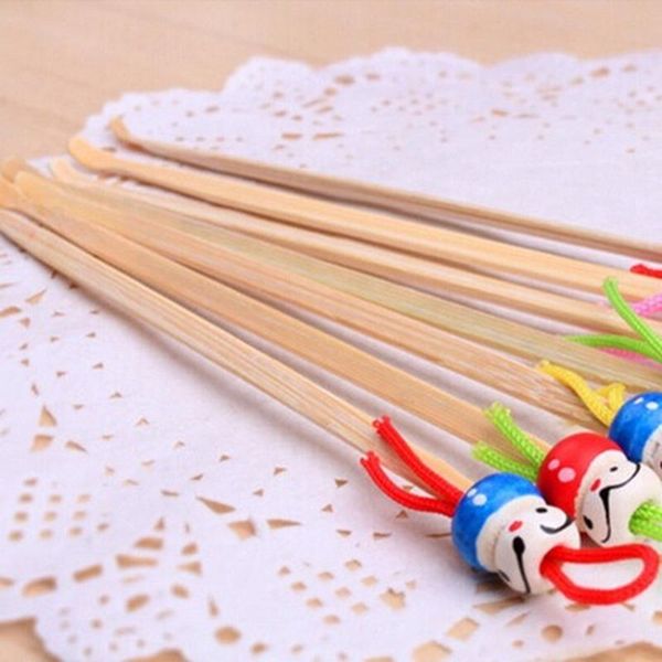 

5 шт бамбуковые уха picks симпатичный мини куклы earpicks wax remover очиститель ear care инструмент