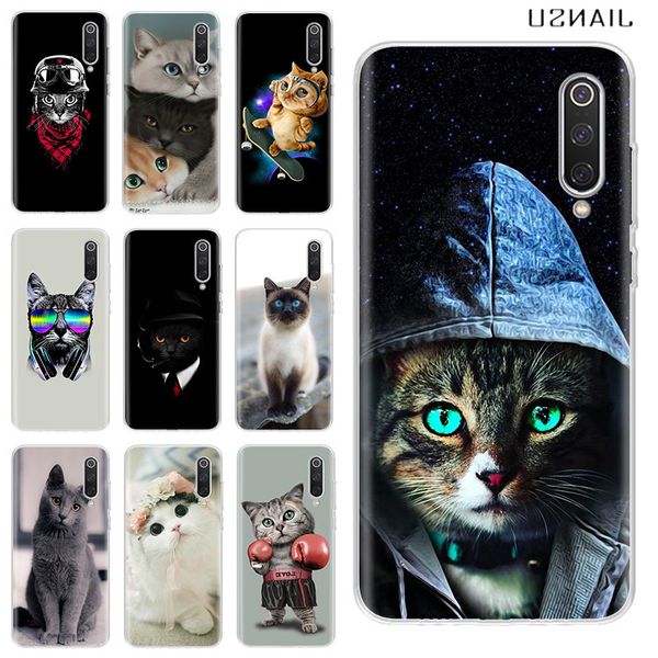 

cat cats cute soft fashion coque xiaomi note pro xiomi a1 5x a2 6x xiami 8 9se 10 lite 9t cover for pocophone f1 case