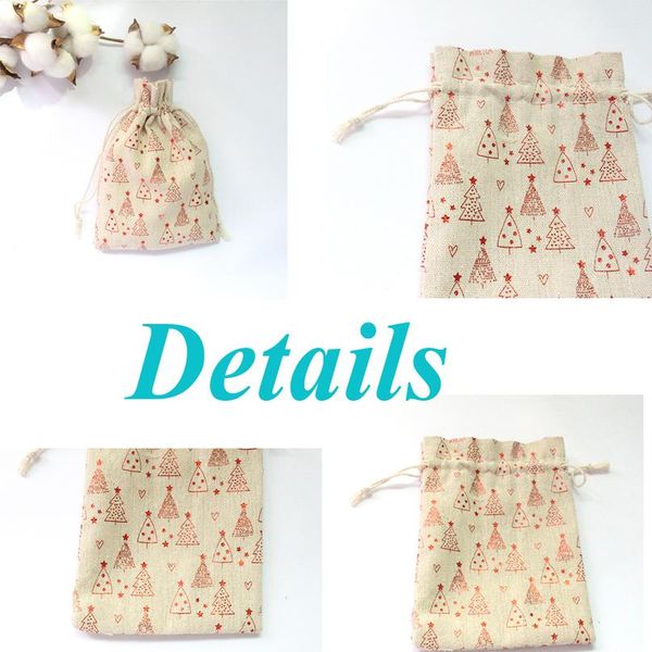 

cosmetic sachet 10pcs/lot santa gift christmas candy drawstring bag packing pouches mini organizer can pr jllgpz