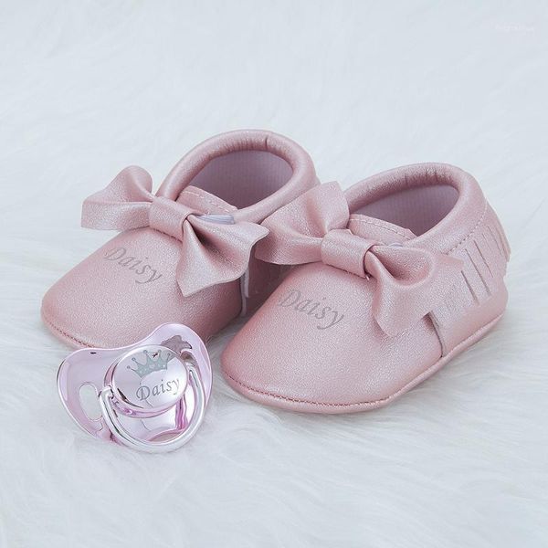 

miyocar personalized any name gold pink bling pacifier and baby shoes first walker luxurious style unique design psh31