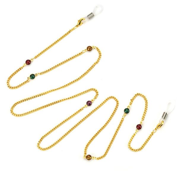 

fashion colorful crystals gold color glasses chain women eyewear accessories sunglasses eyeglass lanyard strap reading jewelry h bbywwj