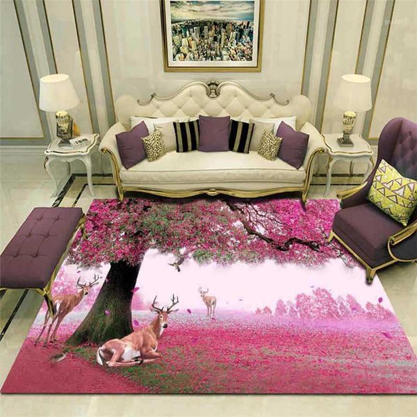 

3d flower corridor mat bedroom rugs modern home decorative baby kids play mat girls room bedside area rug living room carpets1