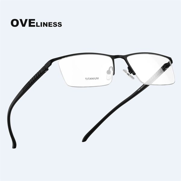 

eyeglasses optical glasses frame men 2020 half metal square eyewear myopia prescription computer spectacles eye glasses frames t200428, Silver