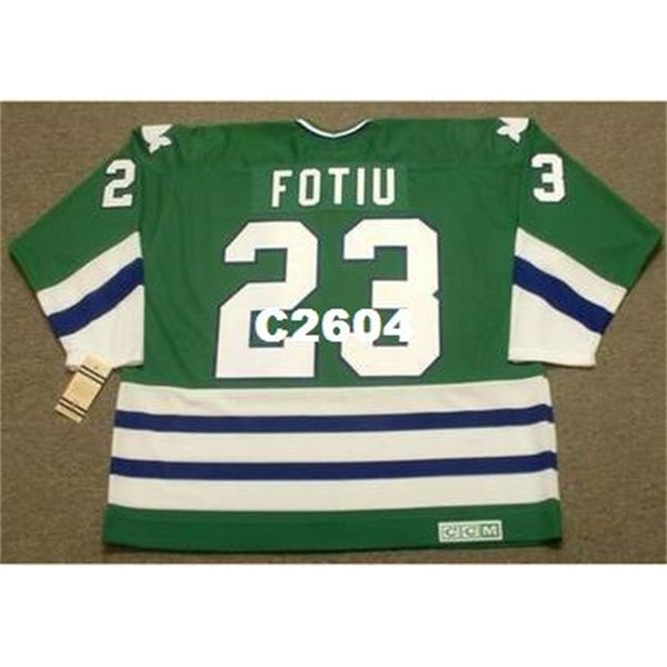 

men #23 nick fotiu hartford whalers 1979 ccm vintage retro hockey jersey or custom any name or number retro jersey, Black