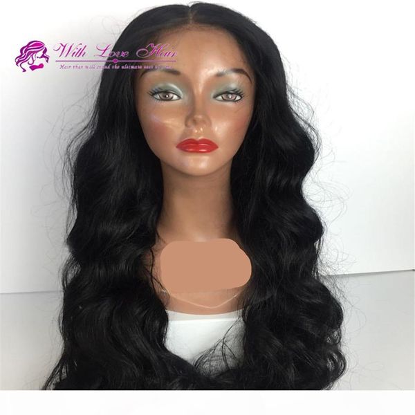 

middle part glueless lace front wig synthetic wig hair for black women wavy style heat resistant front lace wig synthetic hair