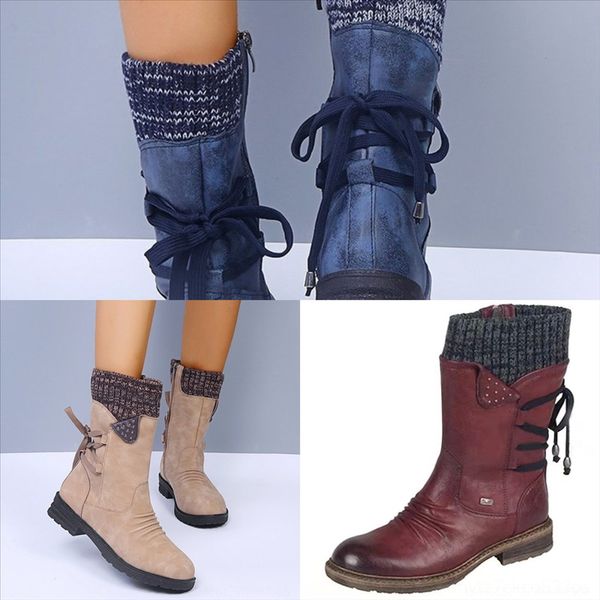 

xtjs pointed toe booties winter leopard women footwear high boot ankle boots lace up blackcowboy heel wedge shoe woman, Black