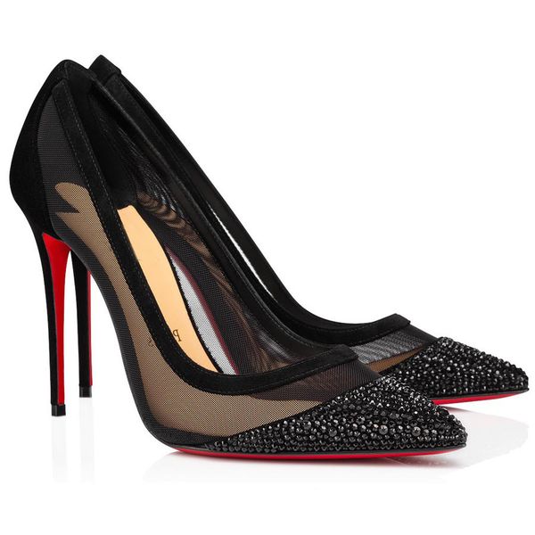 

slim lady high heels shoes red bottom pumps wedding party dress galativi strass sandals black nude women wedding dress shoes eu35-43