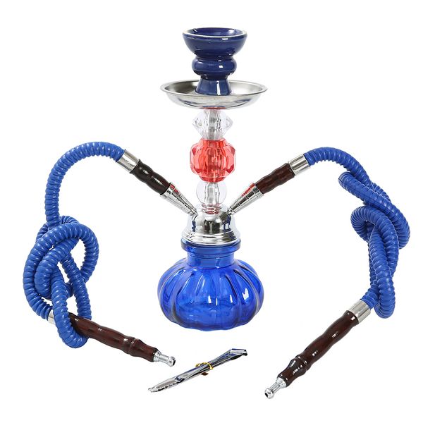 

portable outdoor travel arab double-tube glass set pipe hose hookah chicha narghile accessories birthday gif