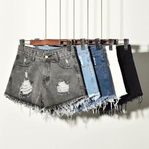 

shorts women jeans summer hole shorts mini denim short feminino casual jean black vintage plus size mesh1, White;black