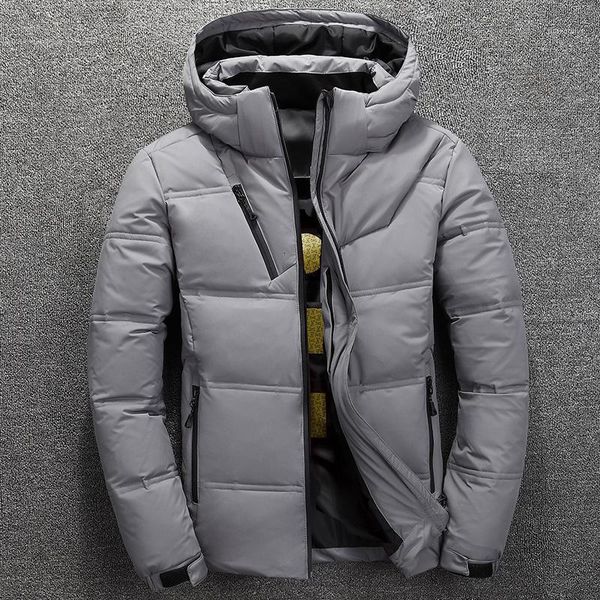 

winter white duck down jacket men back season man winter clothes short fund thickening down coats youth warm loose coat outwear1, Black