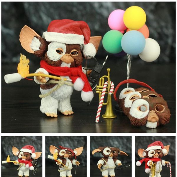 

gremlins ultimate gizmo deluxe 7\" scale action figure with christmas scarf santa hat trumpet bow pencil arrow neca t wmtxub