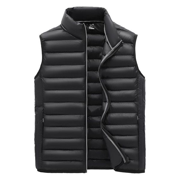 

men's vests men jacket clothing down vest mens autumn warm sleeveless male winter casual waistcoat plus size, Black;white