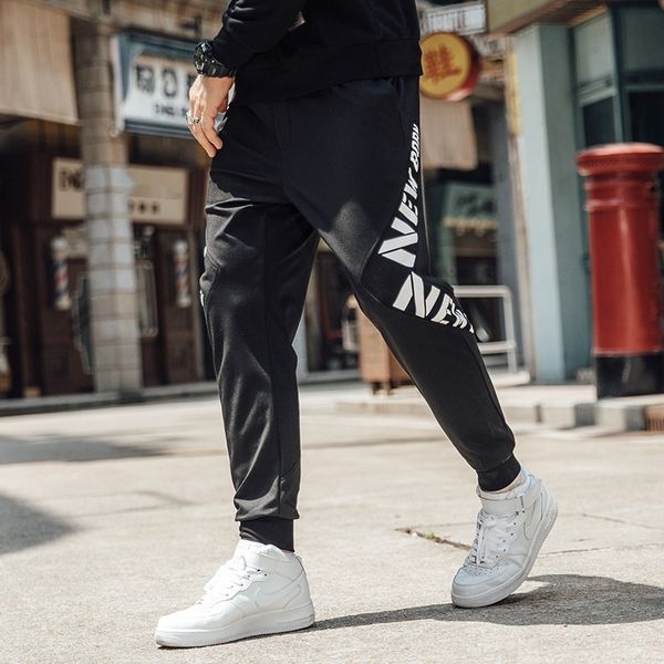 

n6haf fat pants pant pant sports plus trendy small-legged pants men's overweight casual size loose pantsautumn sports men's pt9585, Blue