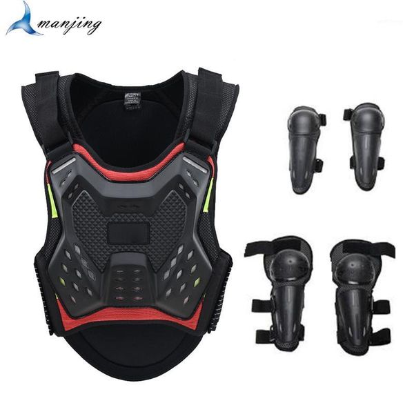 

age 4-15years child youth motocross motorcycle chest back armor atv dirt bike armour vest suits back detachable1