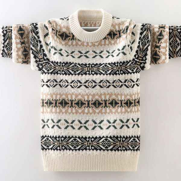 

2020 and winter boys' zhongda autumn plush thickened long sve chaohan children's sweater, Blue