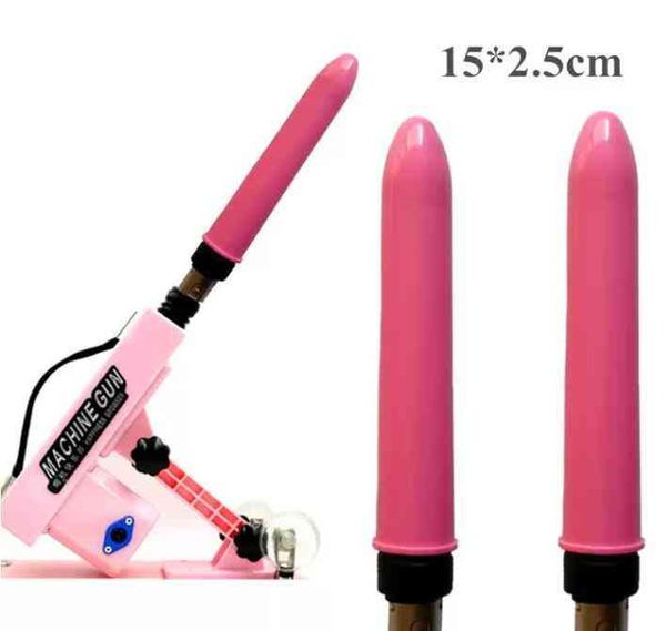 Femmina Taste Sex Machine Accessori 15 * 2.5cm Pink Pink Penis Plug Anale Plug Masturbazione Masturbazione Sex Toy G1220