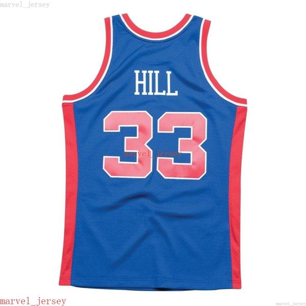 Özel Dikişli Grant Hill #33 1995-96 Swingman Jersey XS-6XL Erkek Gerileme Basketbol Formaları Ucuz Erkekler Kadın Gençlik Forma