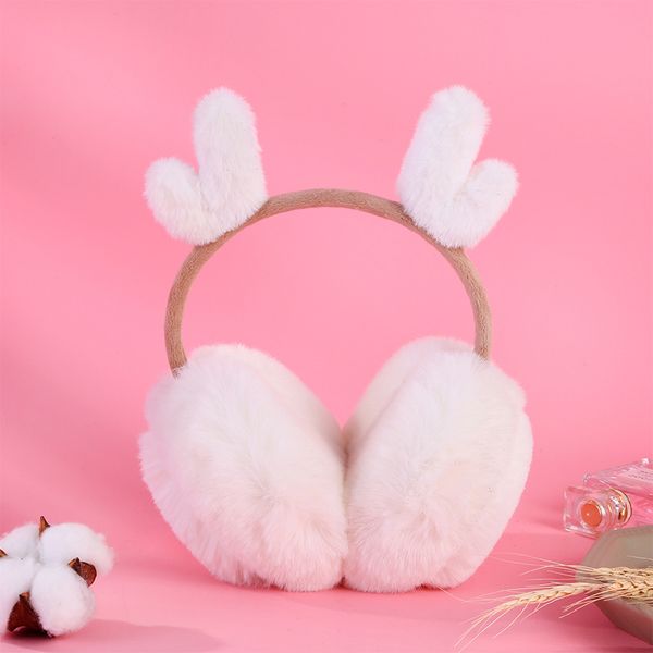 

2021 latest lovely muffs antler cover in antie newgirls children winter female earmuffs ear wrap ears warm new