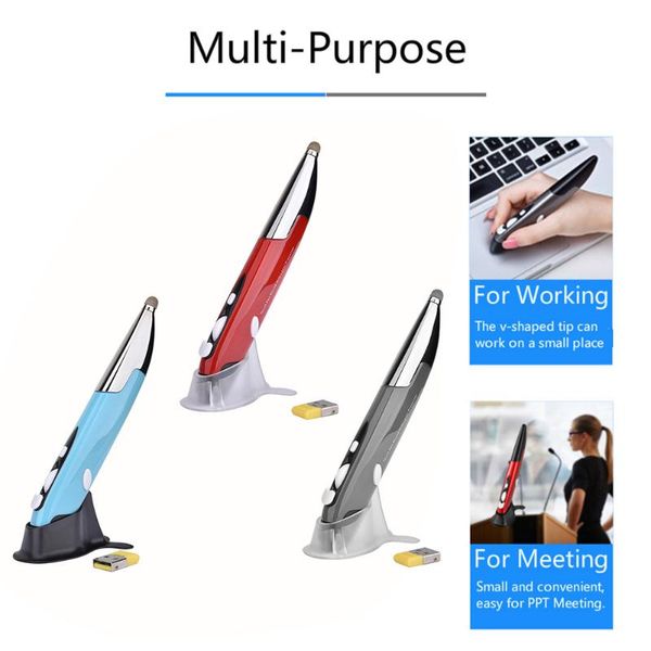 

new usb computer stylus adjustable 2.4g wireless mouse pen 800/1200/1600dpi ergonomic mini mice for pc lapsmart tv box