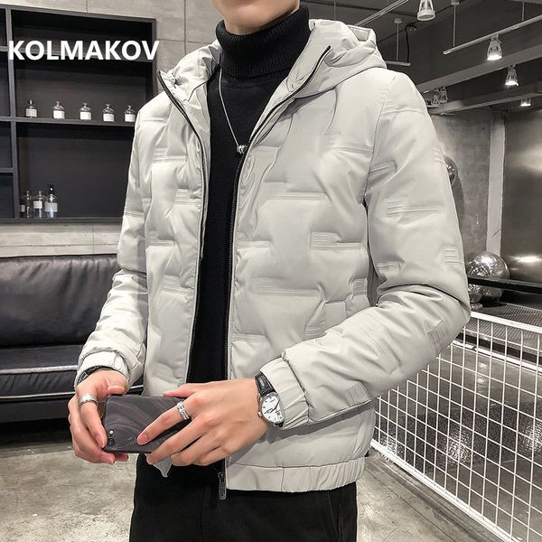 

kolmakov 2020 winter men's coat 80% white duck down jackets men casual thicken jacket coats man size m-5xl, Black