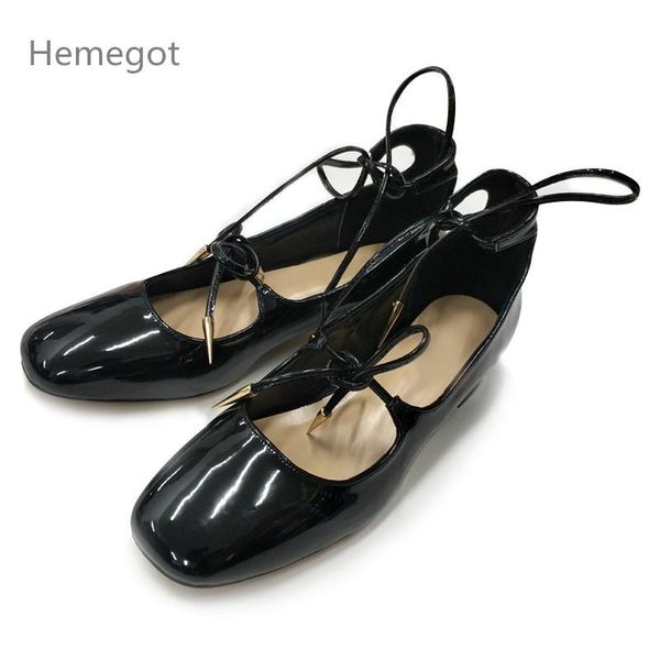 

med heels pumps women fall patent leather mary janes shoes women retro sapato feminino square toe ladies shoes zapatos de mujer, Black