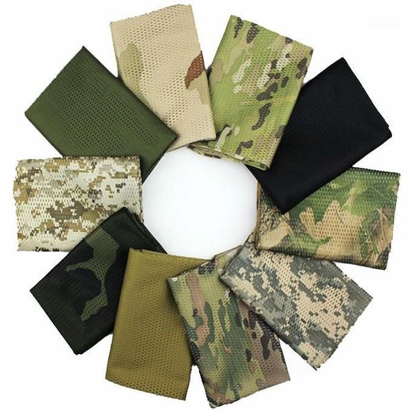 

scarves jungle muffler breathable headband multi tactical camouflage fish net mesh army veil cover neckerchief camo outdoor scar1, Blue;gray