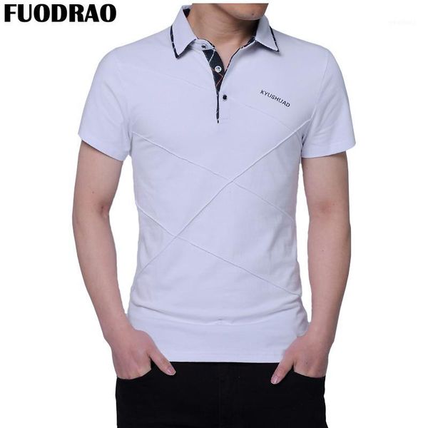 

men & tees cotton shirt summer short sleeve camisa masculina business drop t8081 men's polos, White;black
